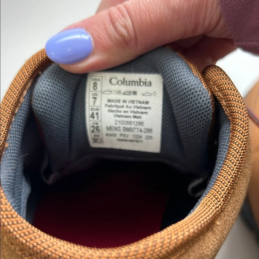 Columbia Fairbanks Mid men’s Brown Hiking Boots with‎ Red Laces